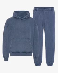 Organic Relaxed Hood Sweatsuit - Neptune Blue