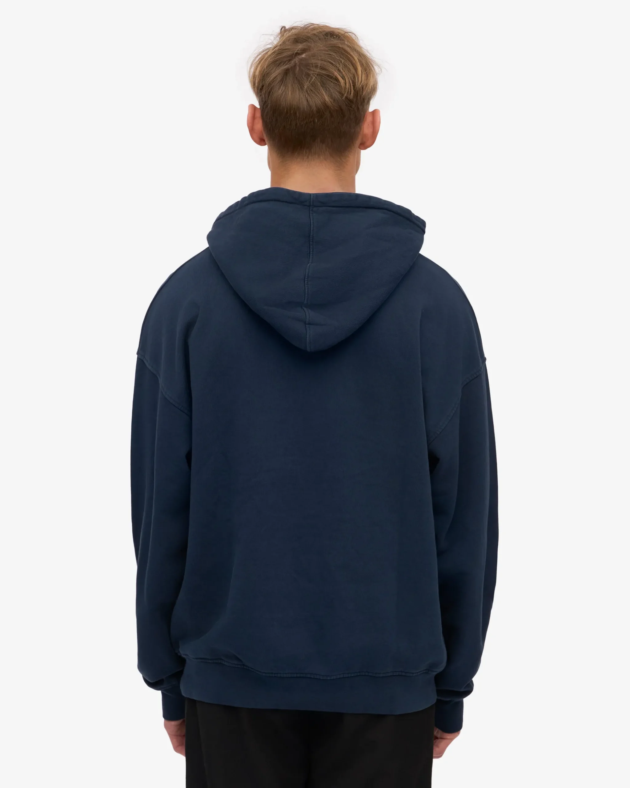 Organic Relaxed Hood Sweatsuit - Navy Blue