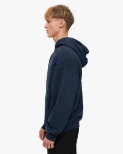 Organic Relaxed Hood Sweatsuit - Navy Blue