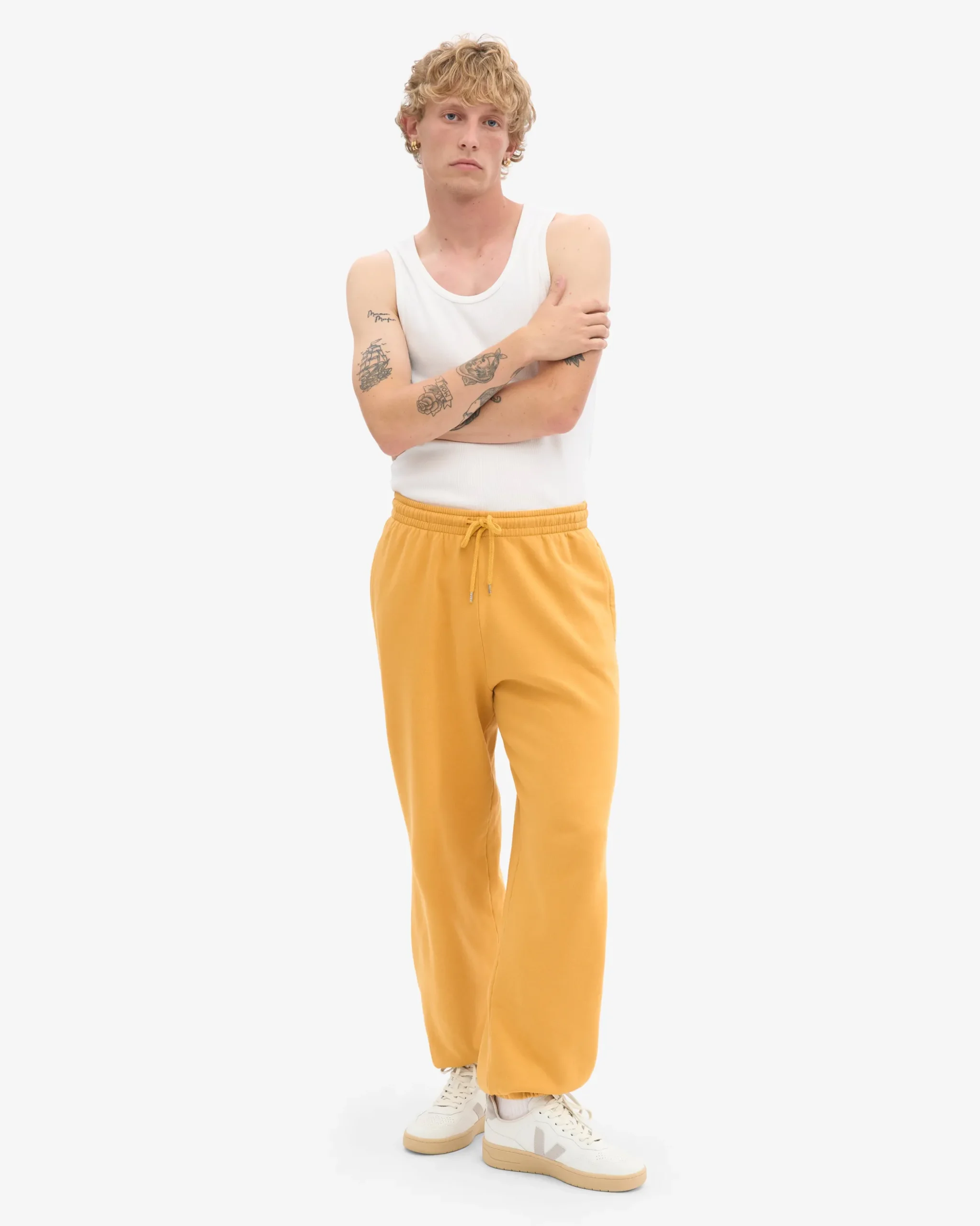 Organic Relaxed Sweatpants - Burned Yellow