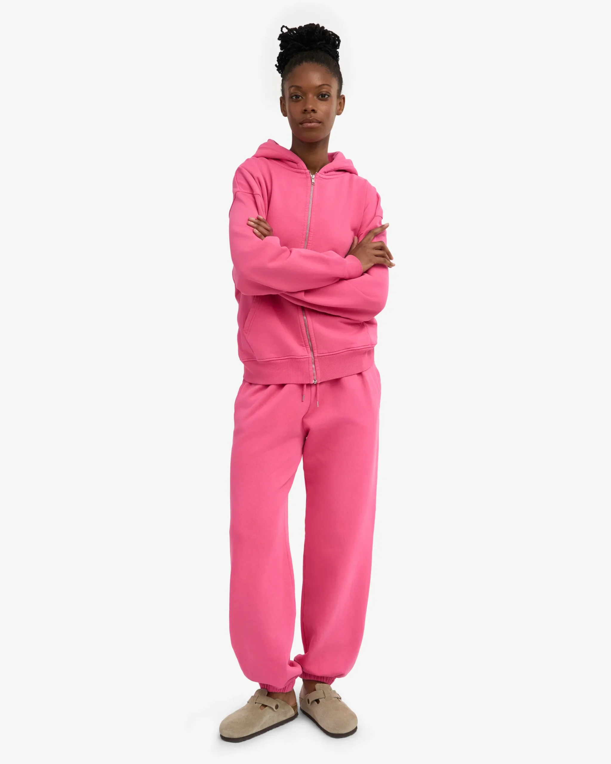 Organic Relaxed Sweatpants - Bubblegum Pink