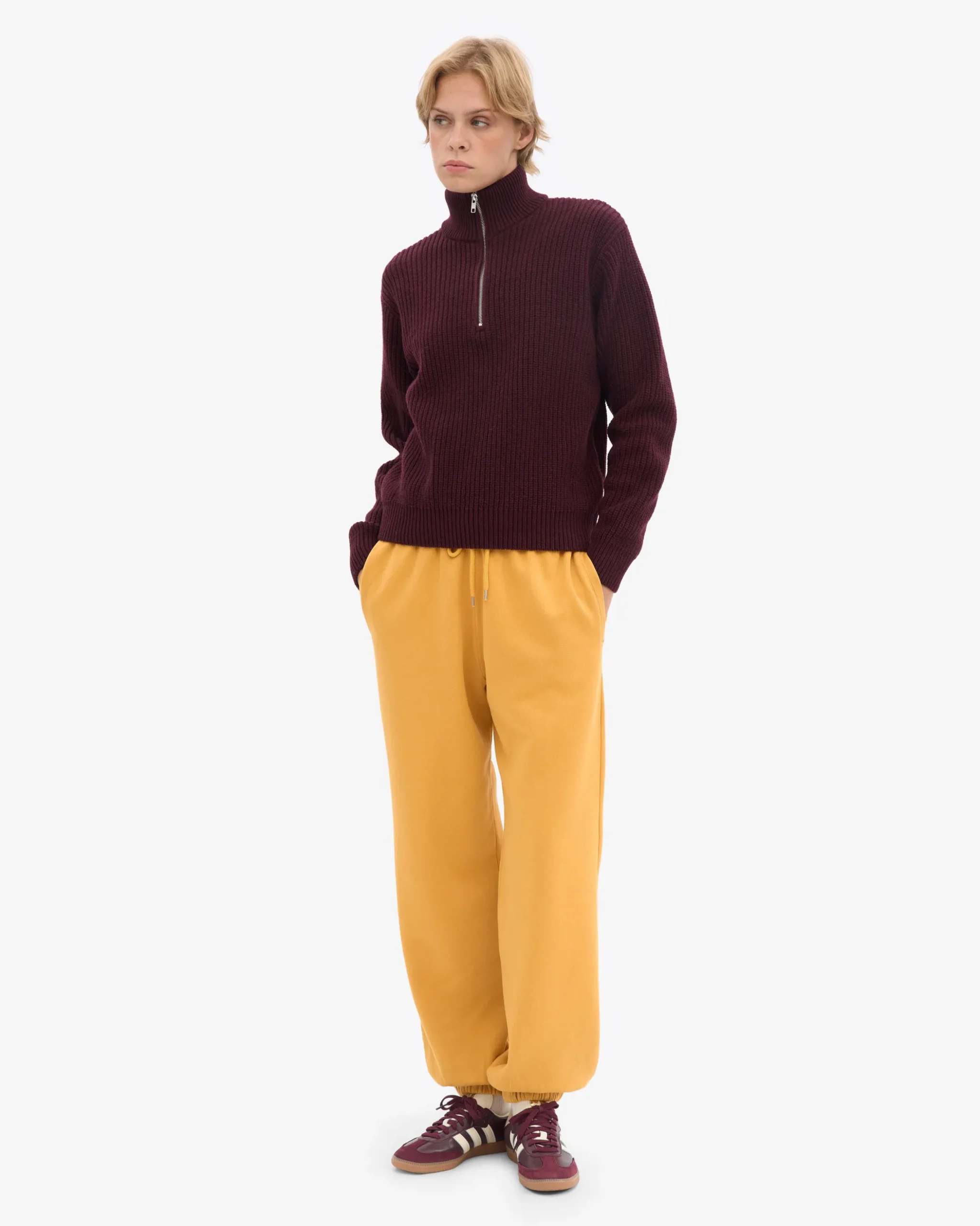Organic Relaxed Sweatpants - Burned Yellow