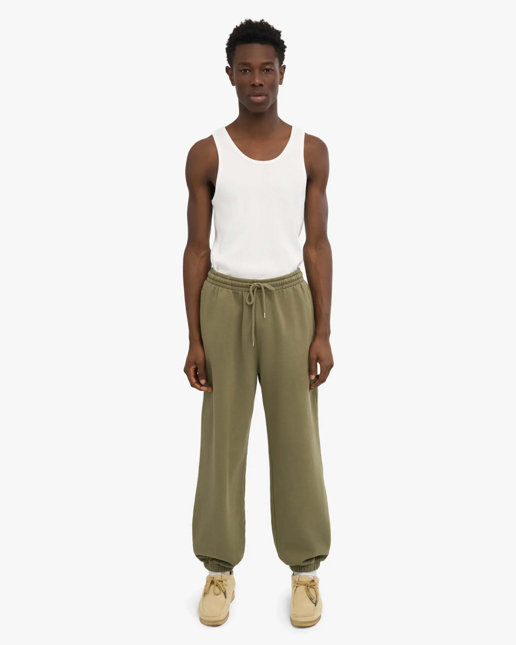 Organic Relaxed Sweatpants - Dusty Olive