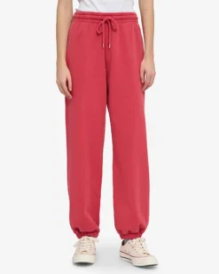 Organic Relaxed Sweatpants - Faded Red