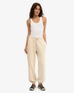 Organic Relaxed Sweatpants - Ivory White