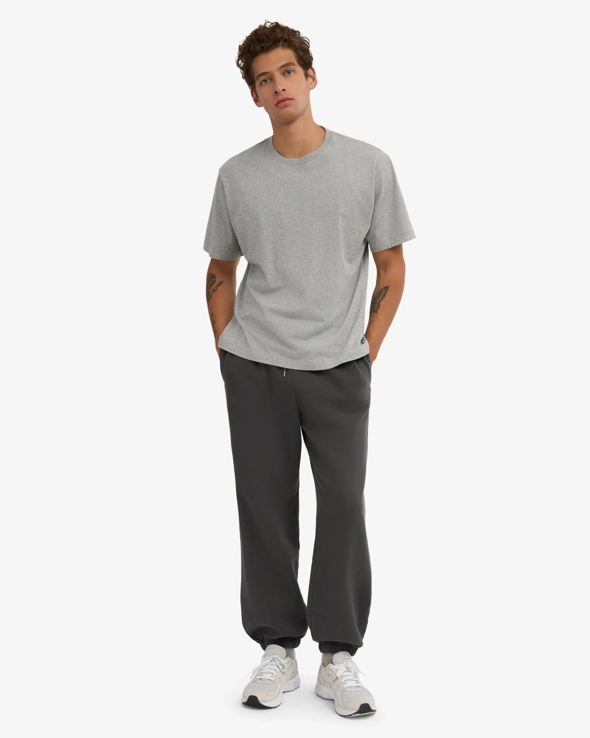 Organic Relaxed Sweatpants - Lava Grey