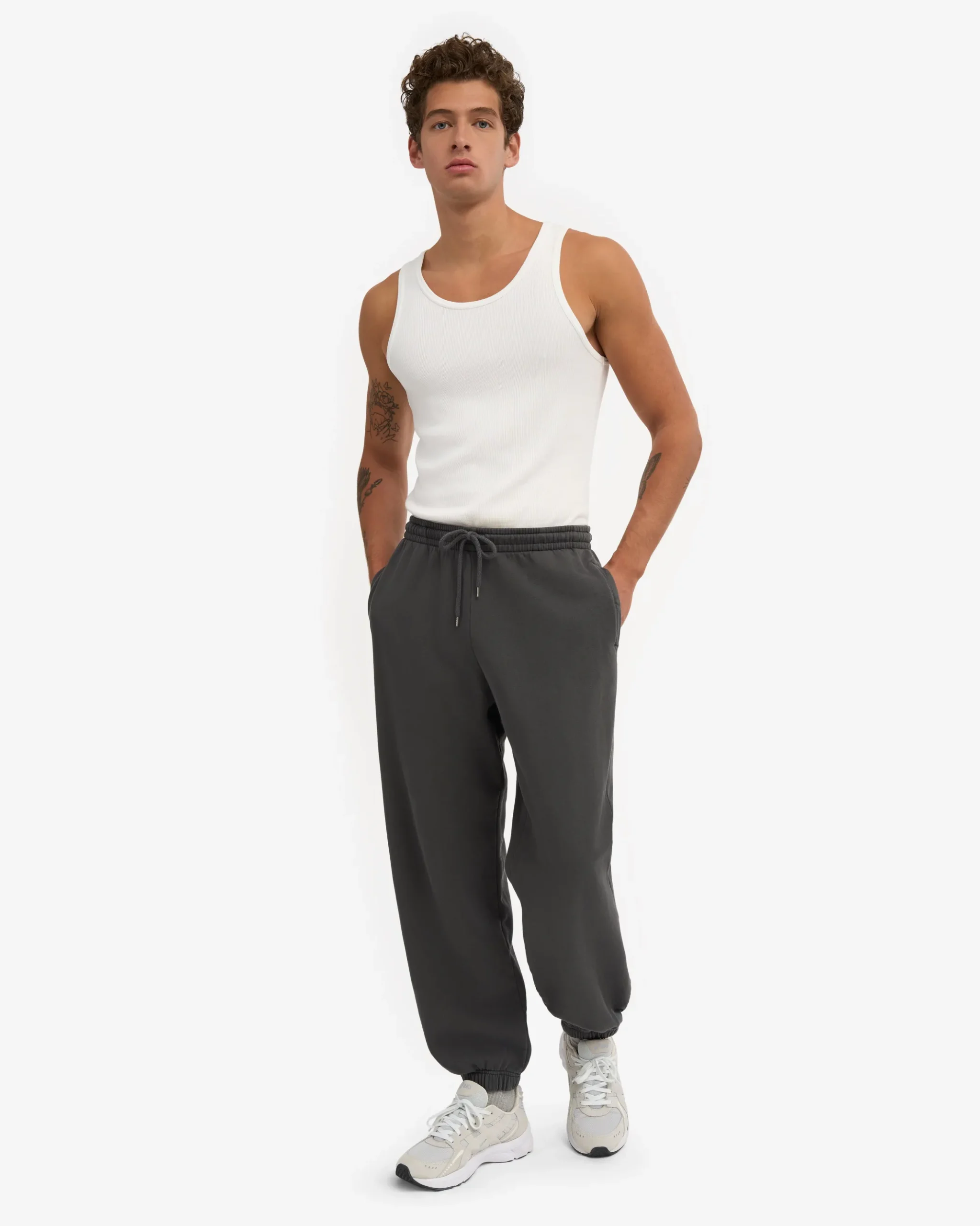 Organic Relaxed Sweatpants - Lava Grey