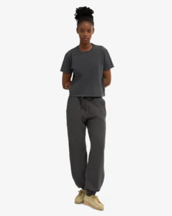 Organic Relaxed Sweatpants - Lava Grey