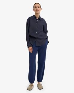 Organic Relaxed Sweatpants - Marine Blue