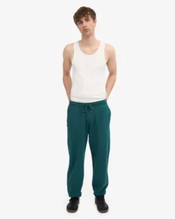 Organic Relaxed Sweatpants - Ocean Green