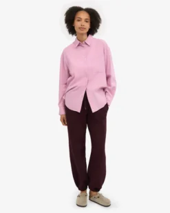Organic Relaxed Sweatpants - Oxblood Red