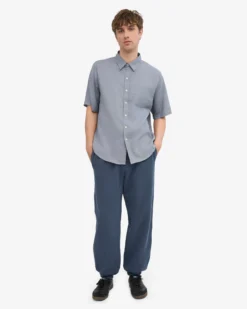 Organic Relaxed Sweatpants - Petrol Blue