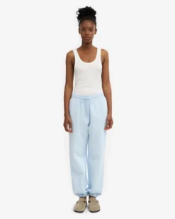 Organic Relaxed Sweatpants - Polar Blue