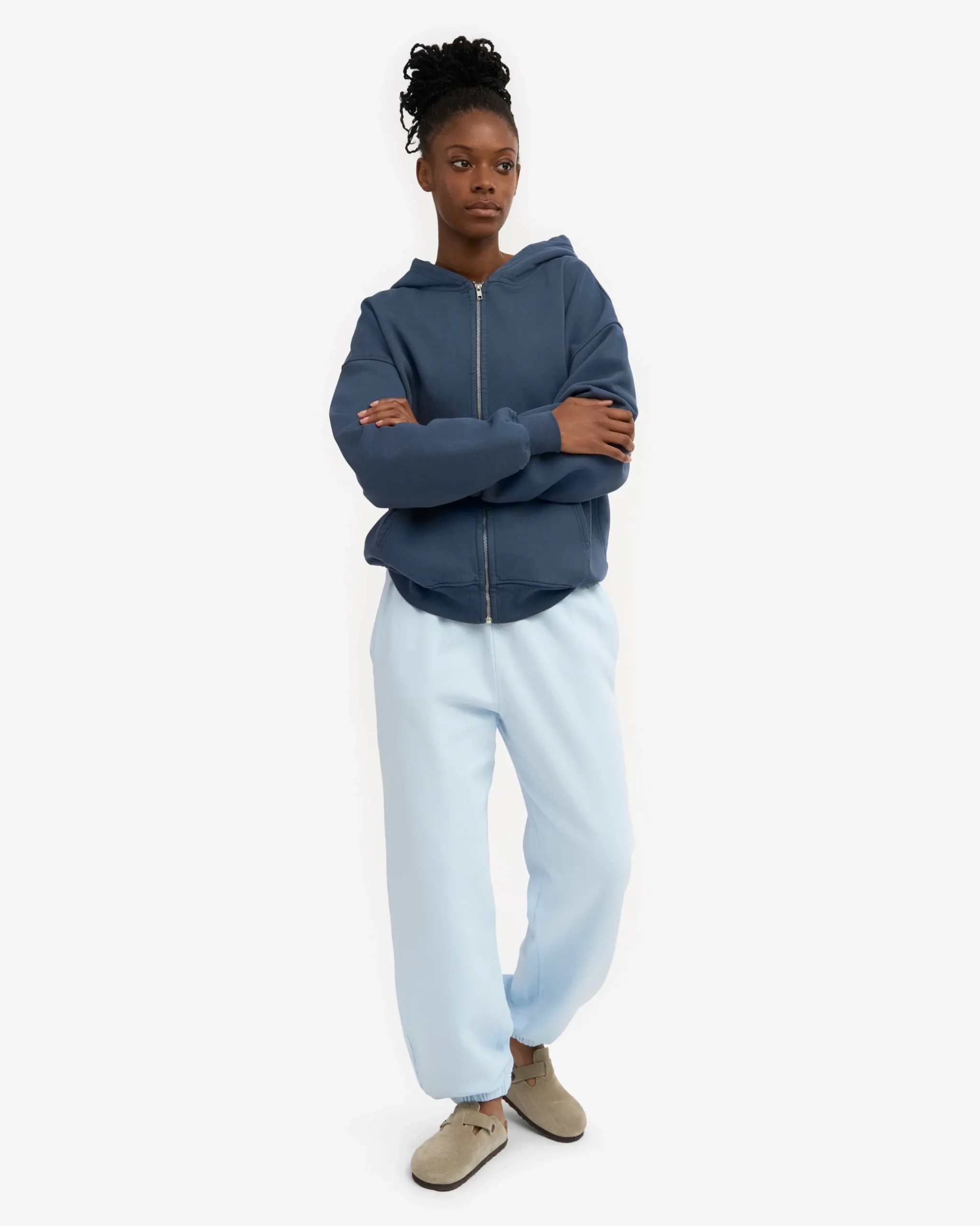 Organic Relaxed Sweatpants - Polar Blue