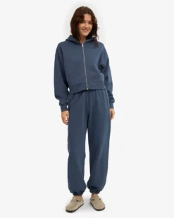 Organic Relaxed Sweatpants - Petrol Blue