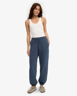 Organic Relaxed Sweatpants - Petrol Blue