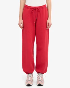 Organic Relaxed Sweatpants - Red Tangerine