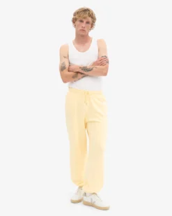 Organic Relaxed Sweatpants - Soft Yellow