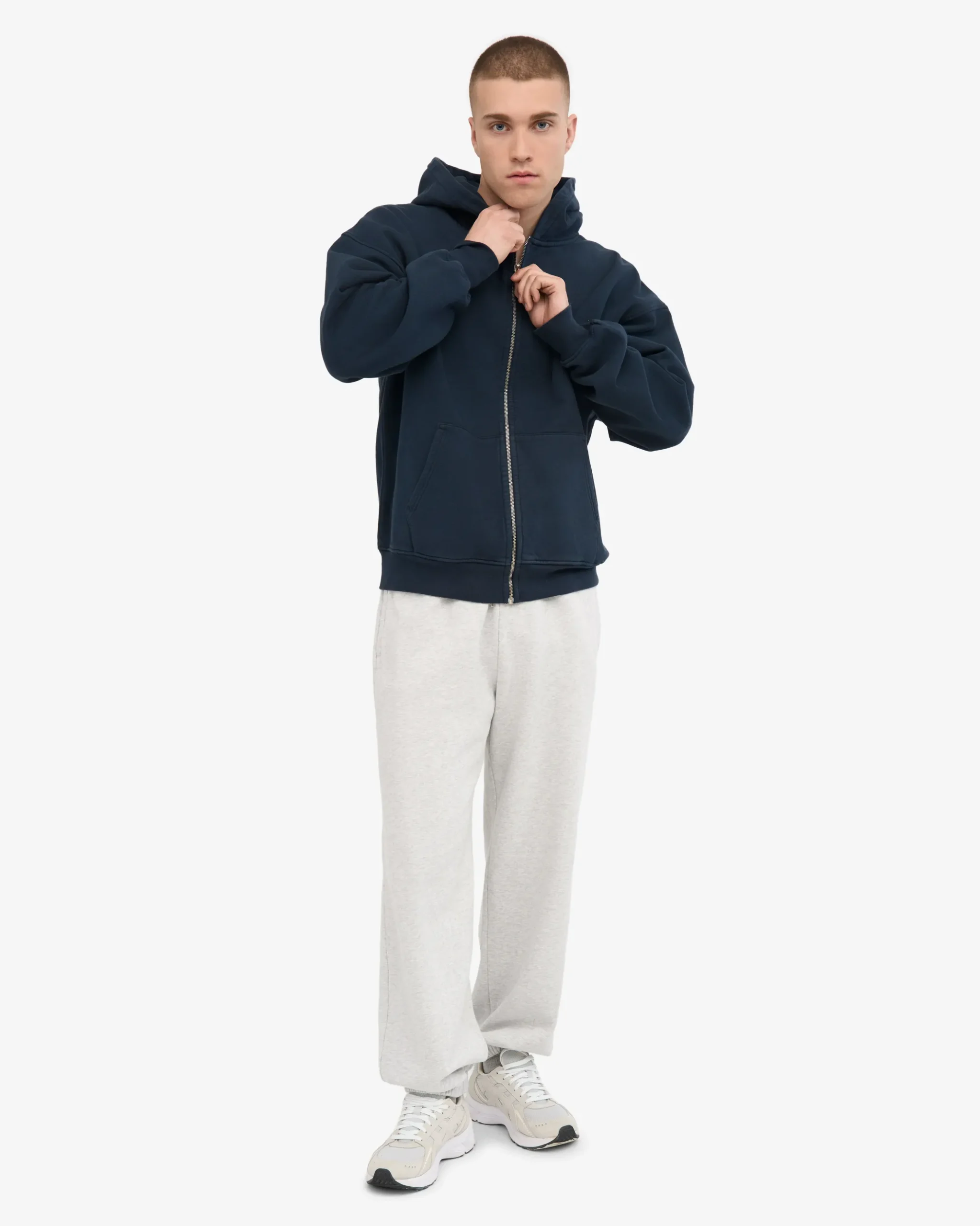 Organic Relaxed Sweatpants - Snow Melange