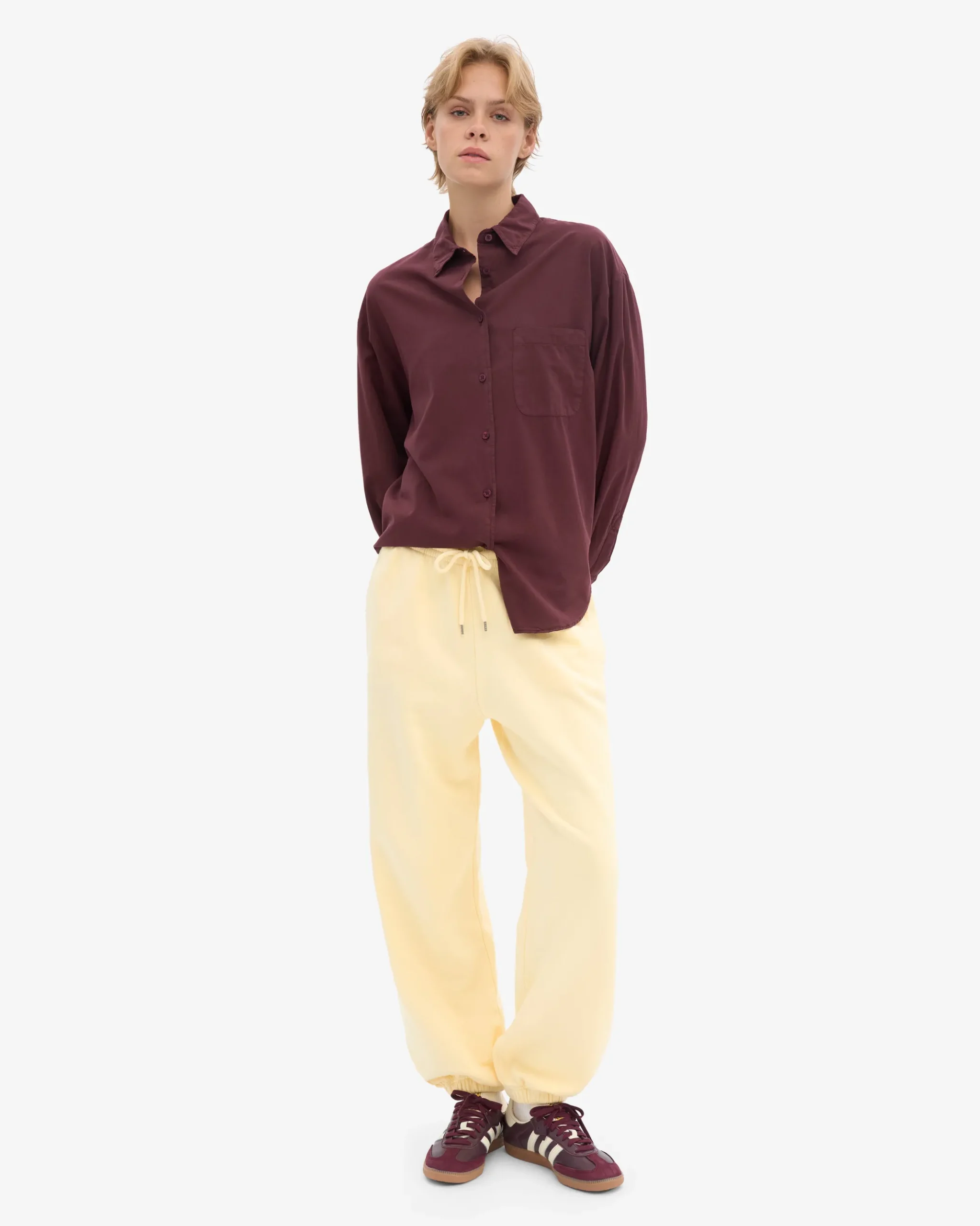 Organic Relaxed Sweatpants - Soft Yellow