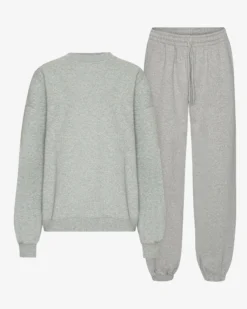 Organic Relaxed Sweatsuit - Heather Grey