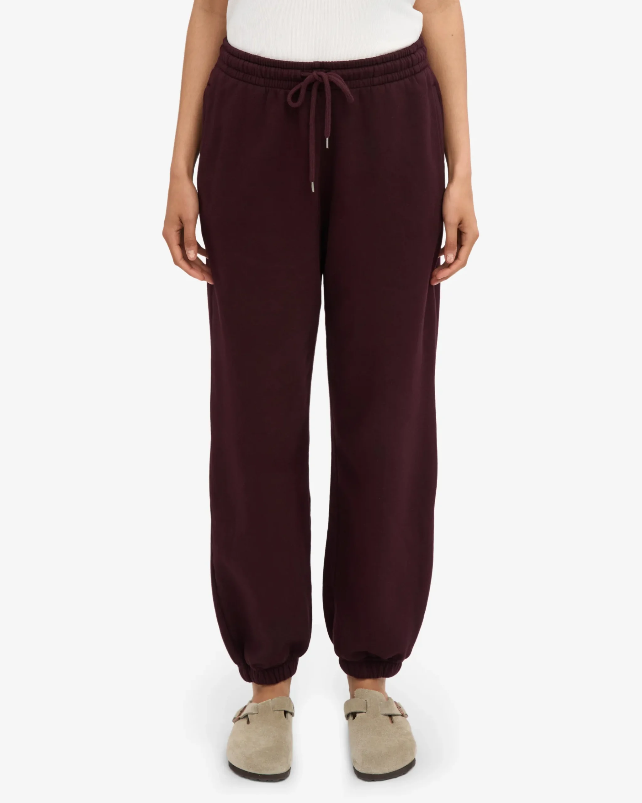 Organic Relaxed Sweatsuit - Oxblood Red