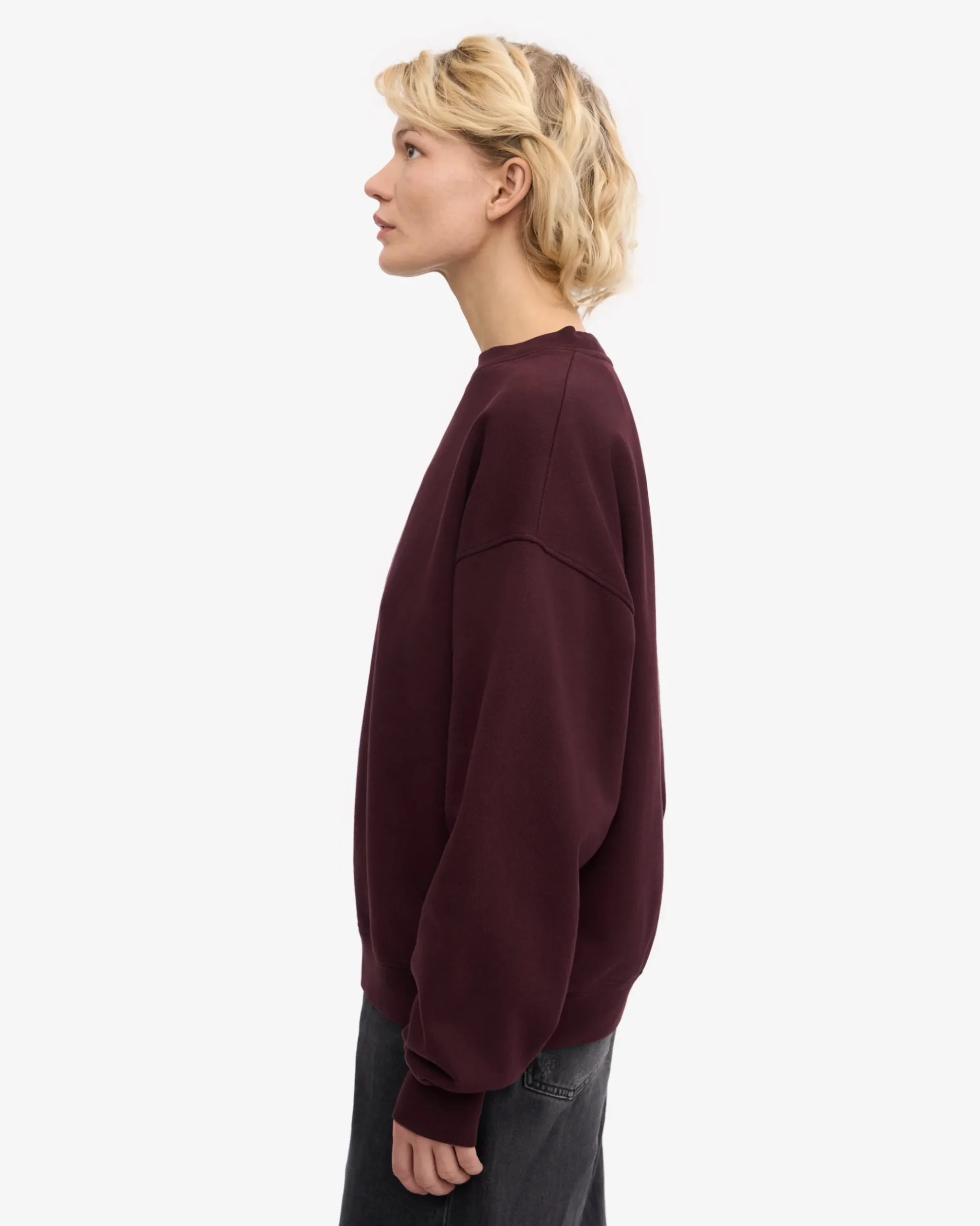 Organic Relaxed Sweatsuit - Oxblood Red