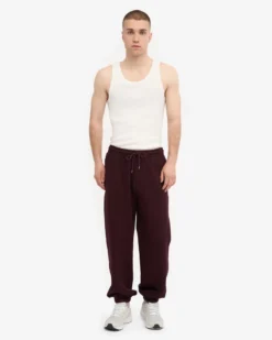 Organic Relaxed Sweatsuit - Oxblood Red
