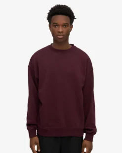 Organic Relaxed Sweatsuit - Oxblood Red