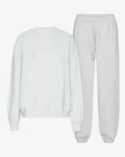 Organic Relaxed Sweatsuit - Snow Melange