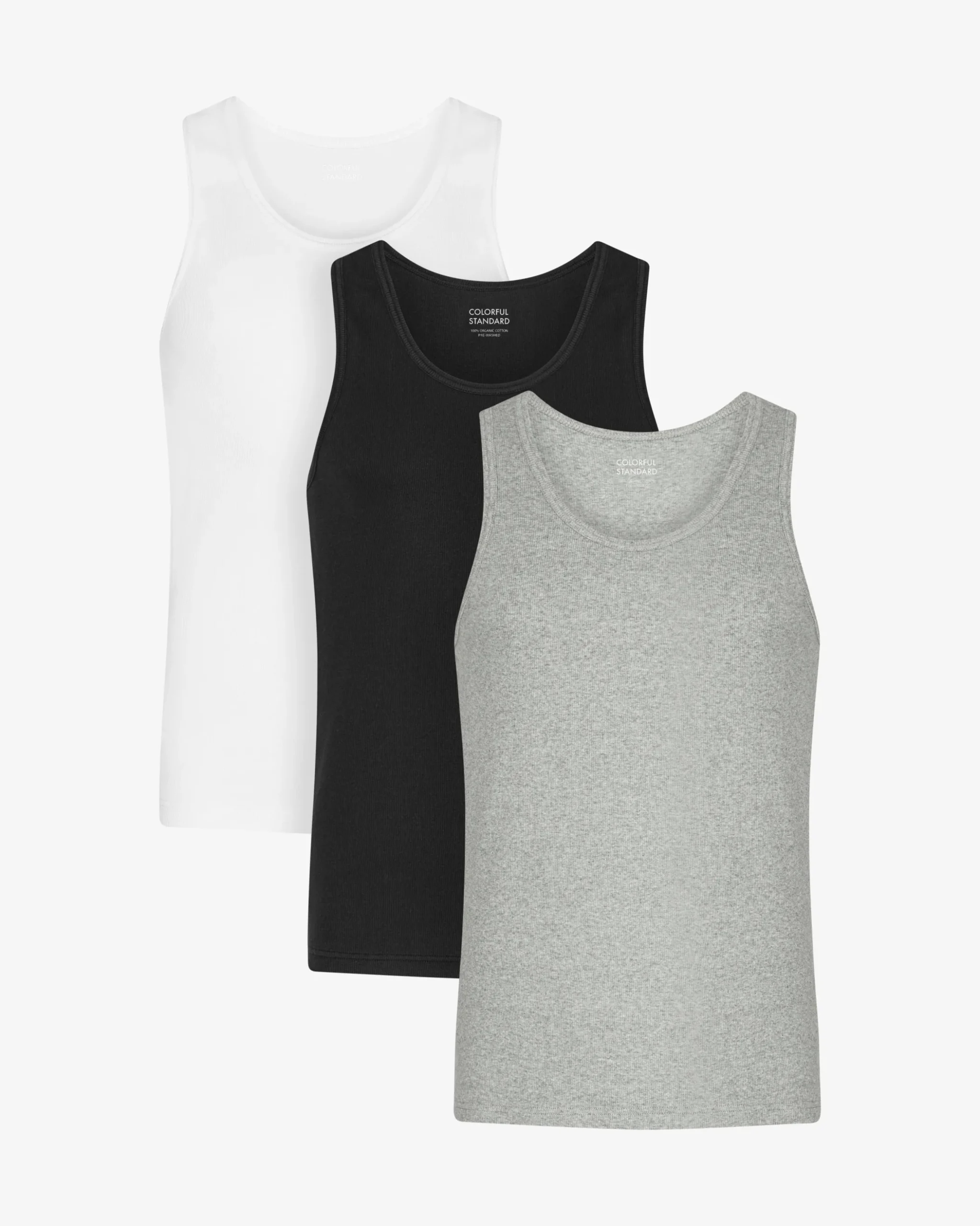 Organic Rib Tank Top - Mixed 01 (3-Pack)