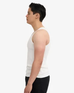 Organic Rib Tank Top - Optical White
