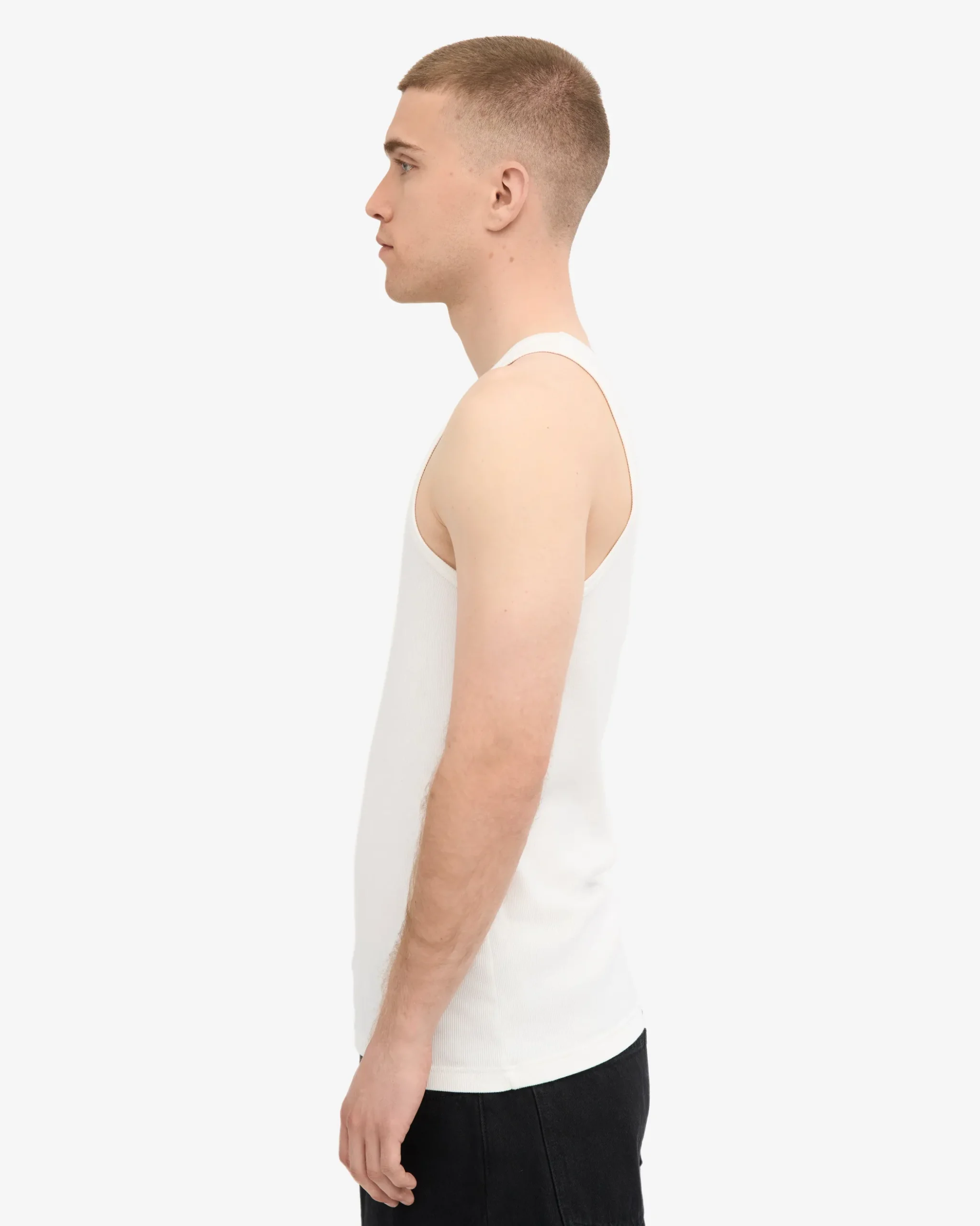 Organic Rib Tank Top - Optical White