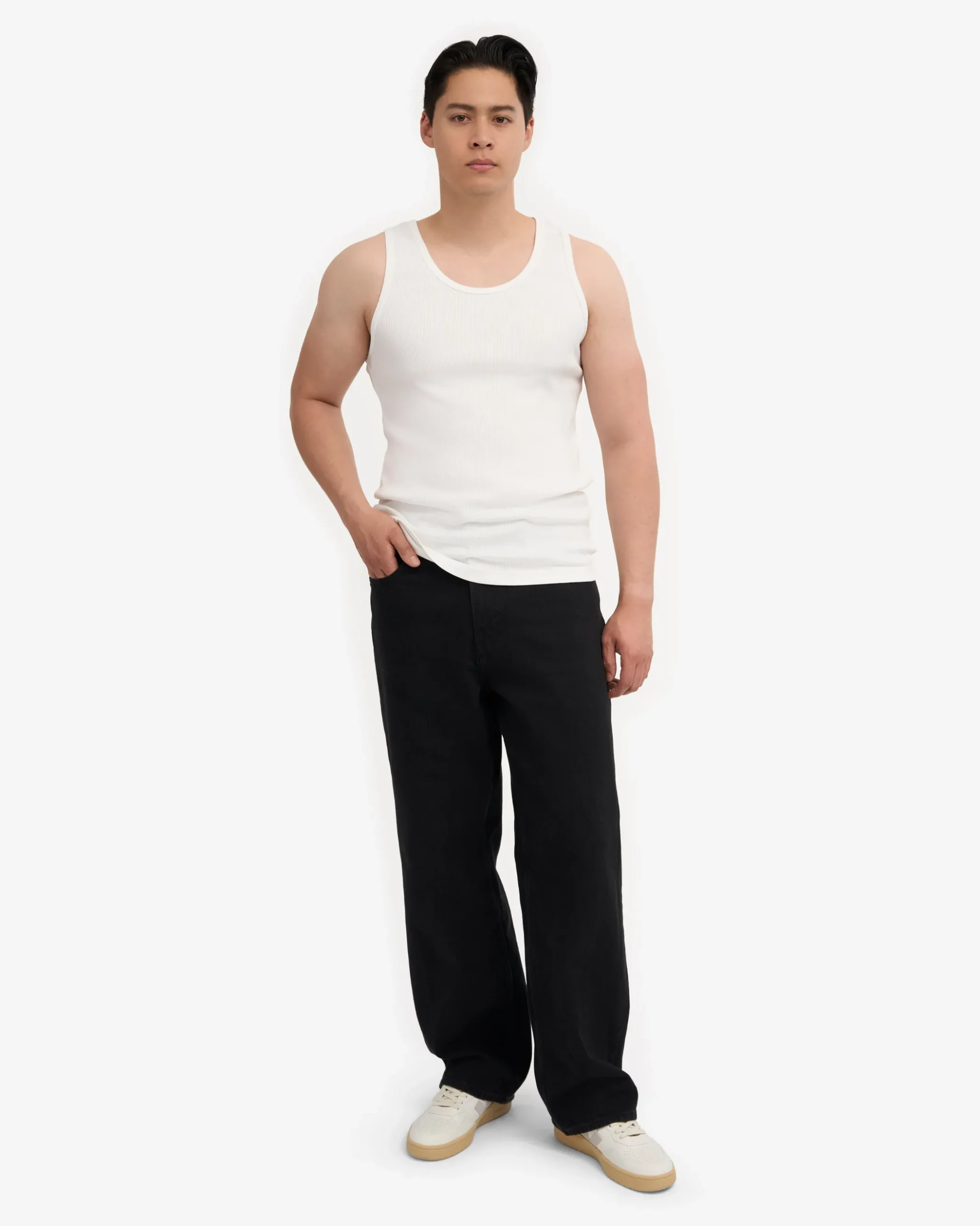 Organic Rib Tank Top - Optical White