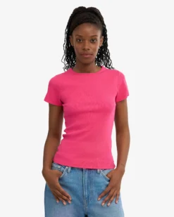 Organic Rib T-Shirt - Bubblegum Pink