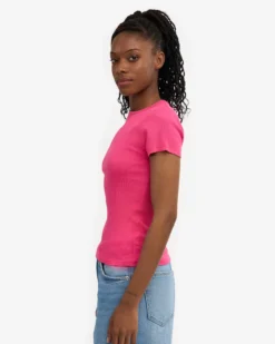 Organic Rib T-Shirt - Bubblegum Pink