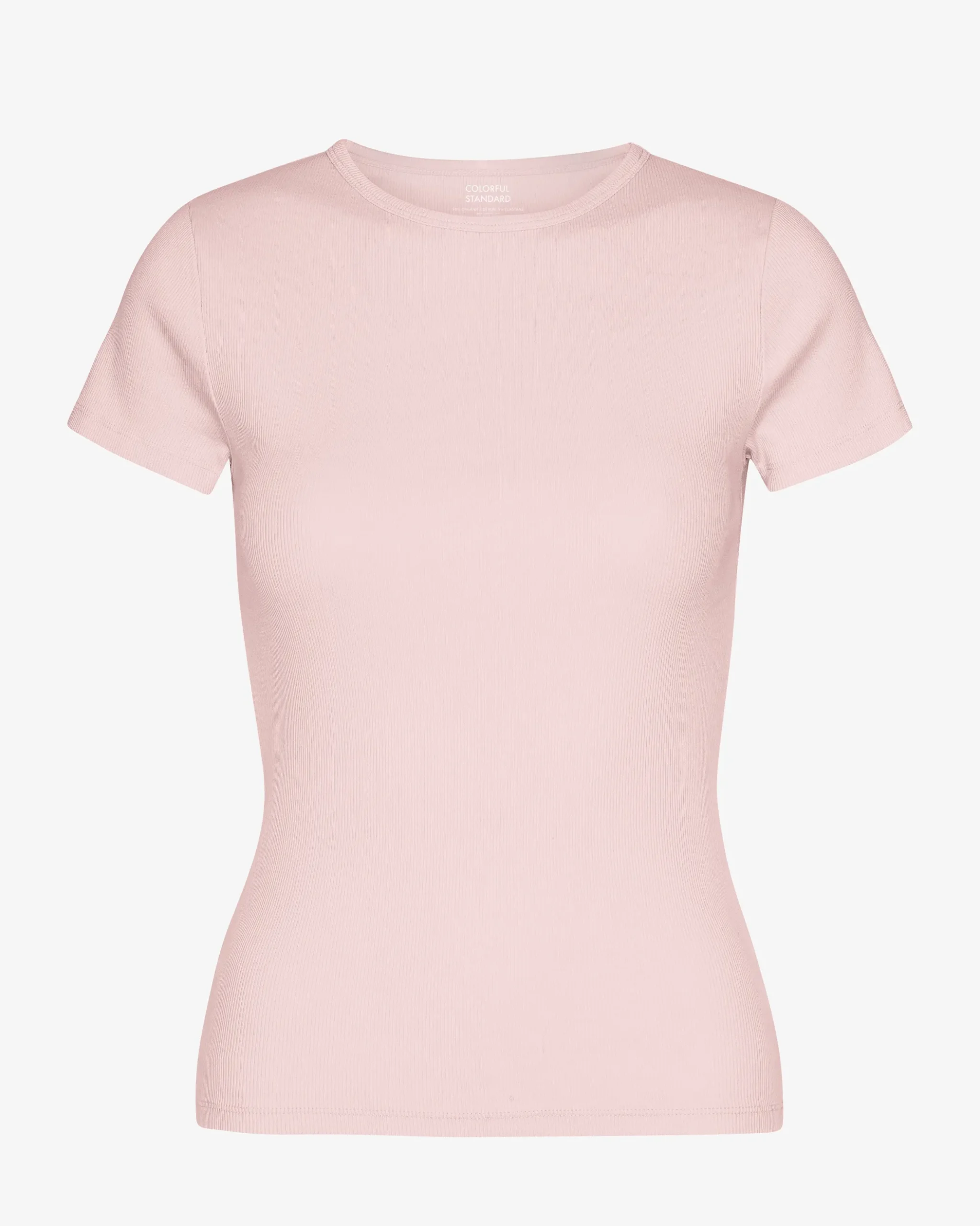 Organic Rib T-Shirt - Faded Pink