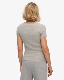 Organic Rib T-Shirt - Heather Grey