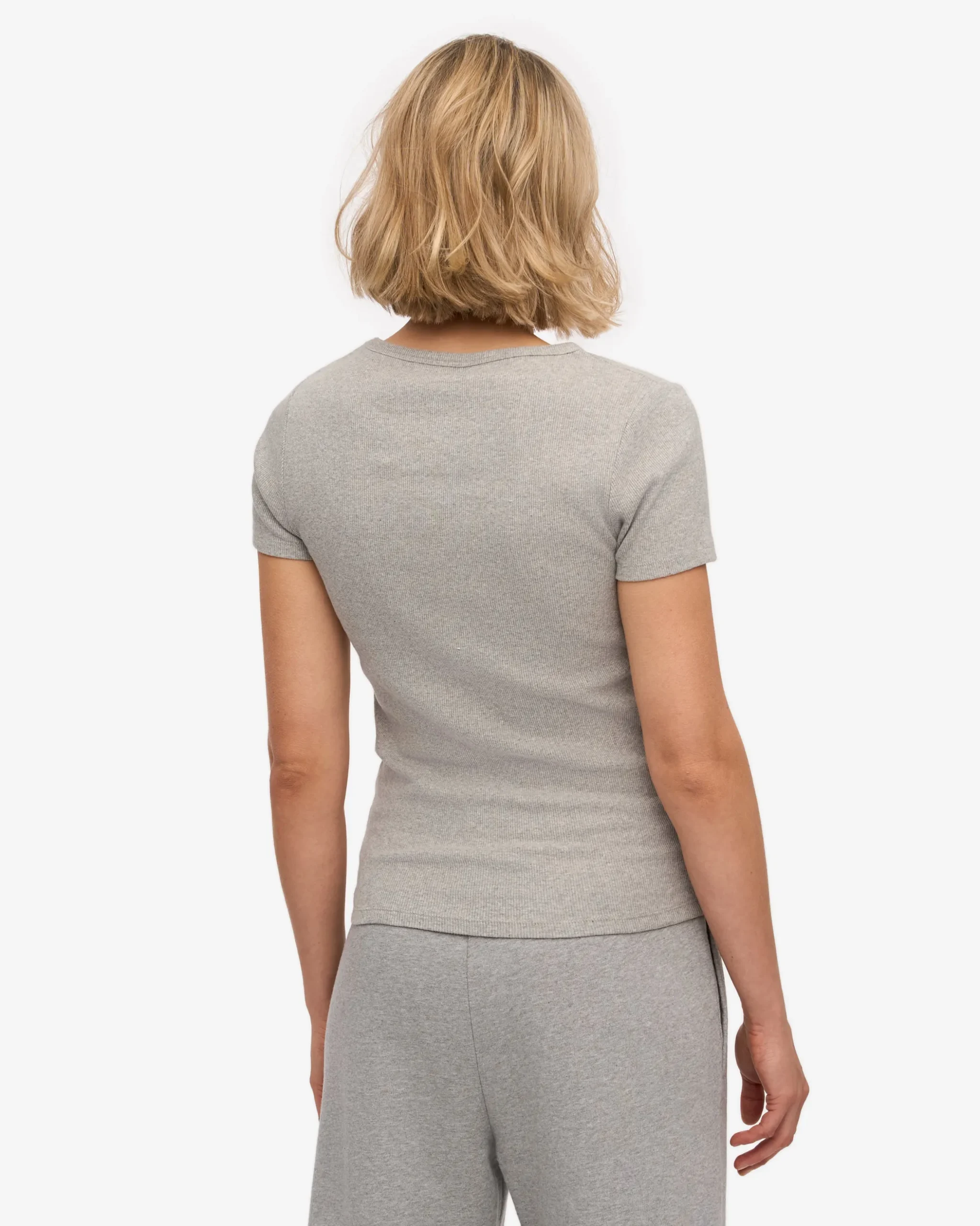 Organic Rib T-Shirt - Heather Grey