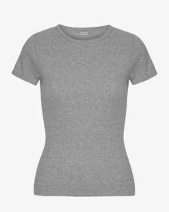 Organic Rib T-Shirt - Heather Grey