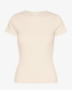 Organic Rib T-Shirt - Ivory White