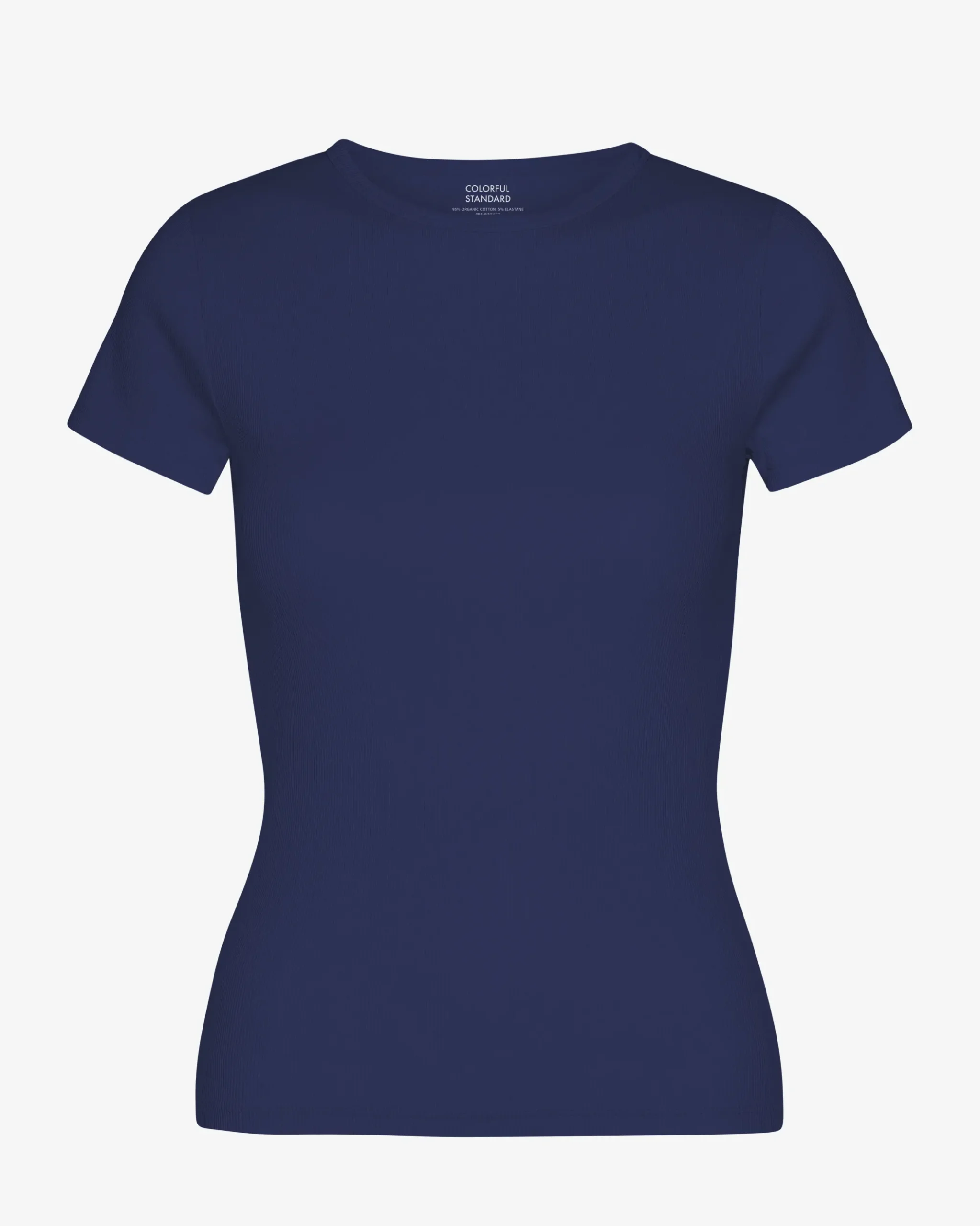 Organic Rib T-Shirt - Marine Blue