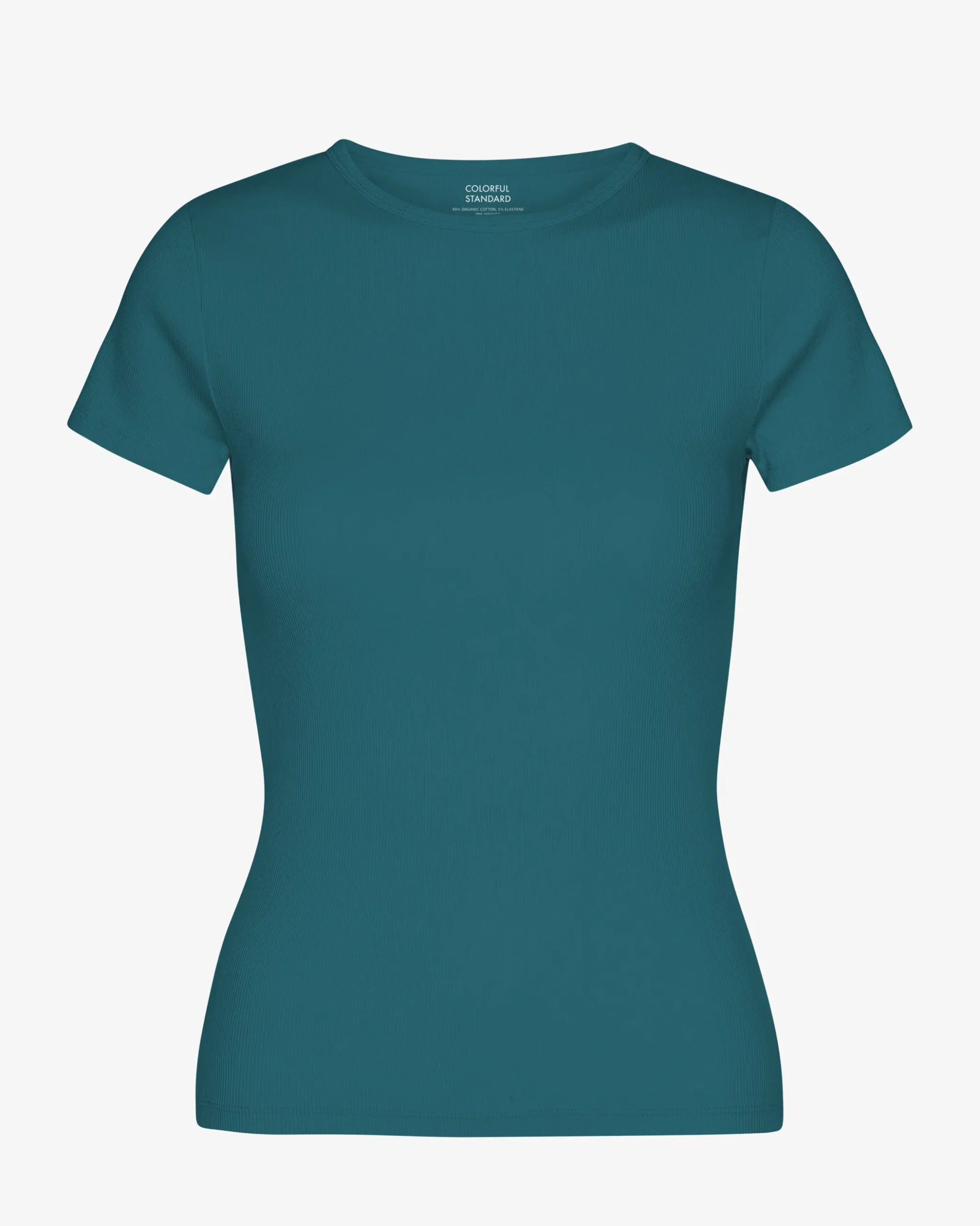 Organic Rib T-Shirt - Ocean Green