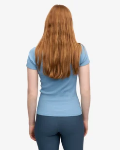 Organic Rib T-Shirt - Seaside Blue