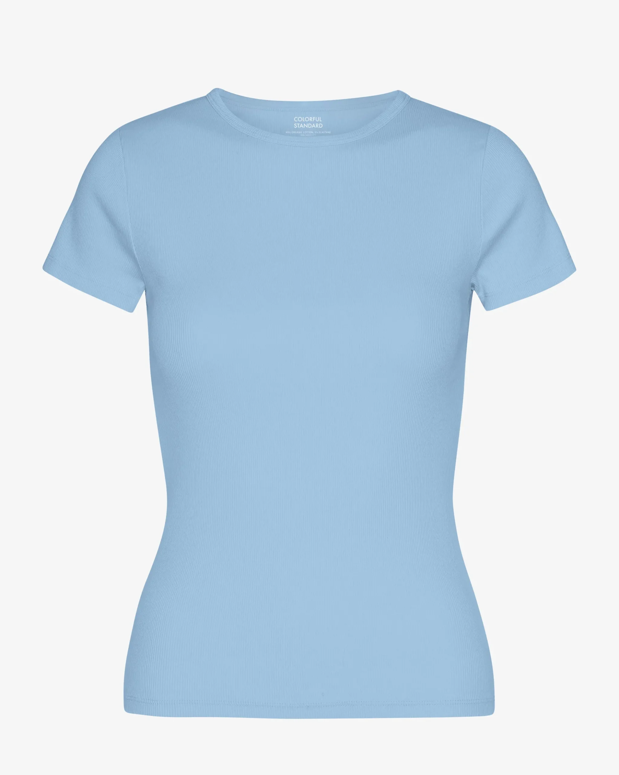 Organic Rib T-Shirt - Seaside Blue