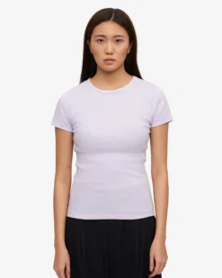 Organic Rib T-Shirt - Soft Lavender