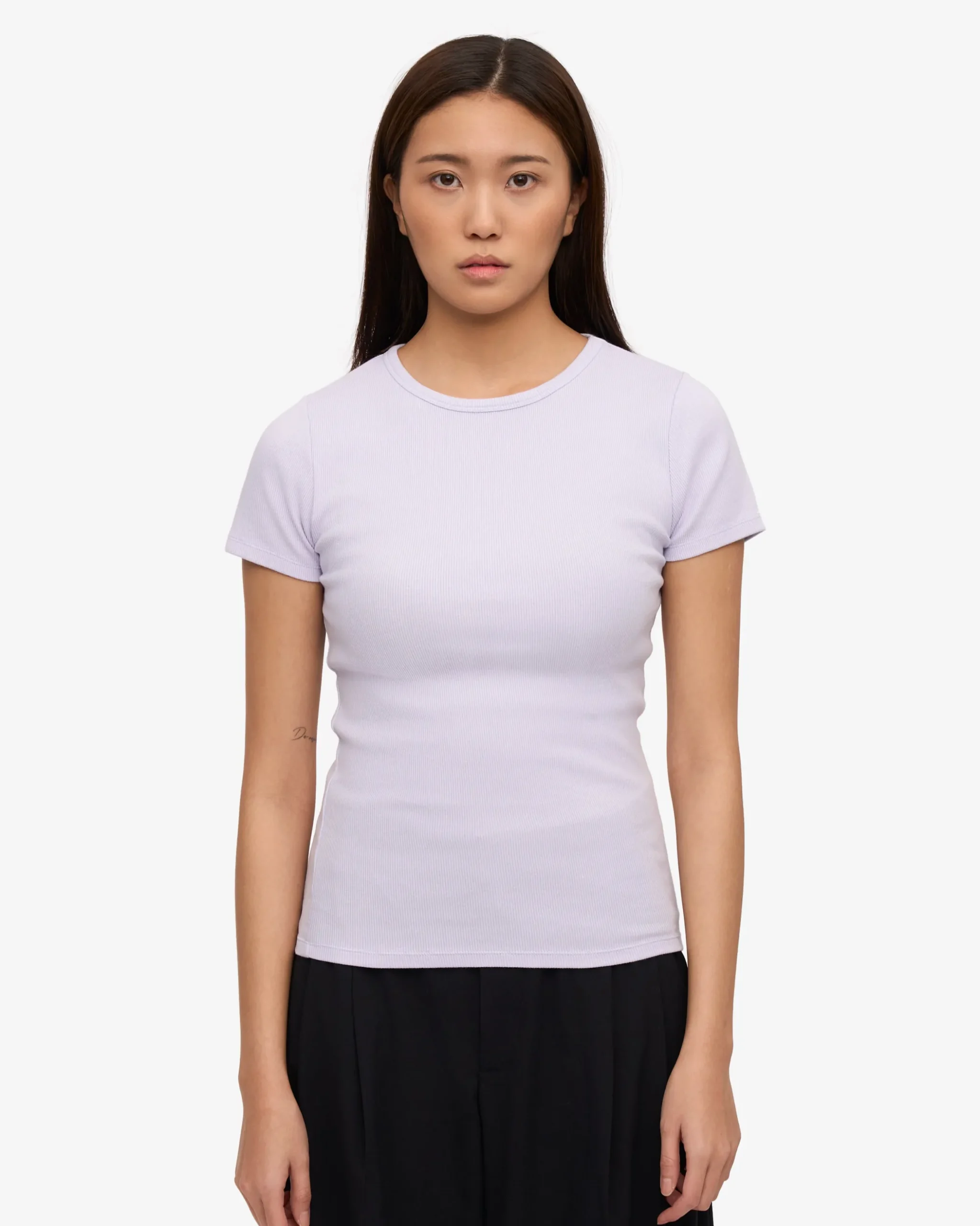 Organic Rib T-Shirt - Soft Lavender