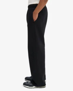 Organic Straight Leg Sweatpants - Deep Black