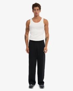 Organic Straight Leg Sweatpants - Deep Black