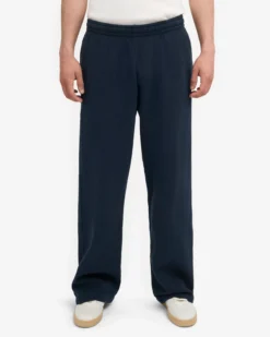 Organic Straight Leg Sweatpants - Navy Blue